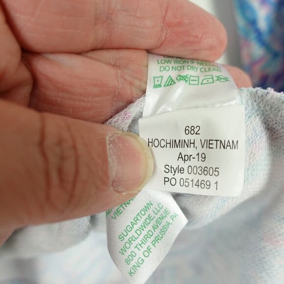 Lilly Pulitzer Leona Full Zip Womens Activewear Jacket SZ XS Sea Shell Tropical - Picture 11 of 15